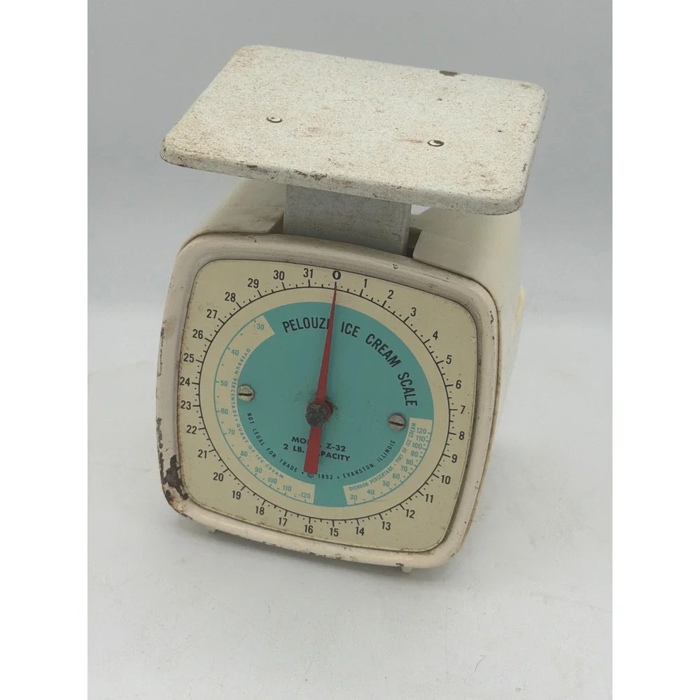 Vintage Pelouze Ice Cream Scale Model Z32 / K32 2lb Capacity Retro Kitchen Decor